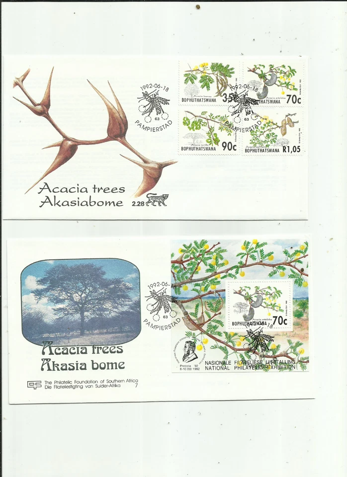 Bophuthatswana . 18/6/1992 .  Acacia Trees . First Day Covers - Image 1 of 1