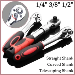 Ratchet Handle Socket Wrench Drive Heavy Duty Seperate Cr-V Steel 1/4" 3/8" 1/2" - Picture 1 of 8