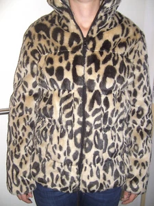 Neu! FOLIA Damen Jacke Leo Muster Pelzjacke Leopard Kunstpelz Gr.34/36 Felljacke - Bild 1 von 2