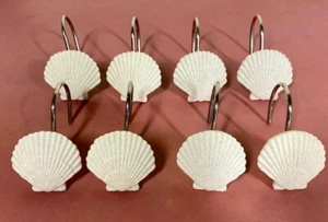 Better Homes & Gardens Coastal Shower Curtain Hook Set Champagne 8 piece - Picture 1 of 4