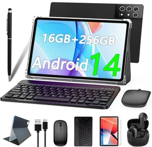 Android 15 Tablet 16GB RAM+256GB ROM 10.1 inch Google 8000mAh 5G WIFI 8-Core - Picture 1 of 12