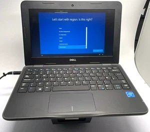 Dell Latitude 3190 11.5" Laptop - Intel Celeron 4GB RAM 64GB SSD Win 10 Pro - Picture 1 of 5