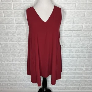 BB DAKOTA Neu mit Etikett Weihnachtsstern rot ärmellos Swing Kleid Größe XS - Bild 1 von 8