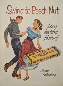 1952 Beech Nut Gum Country Swing Dance Print Advertisement Artwork - Picture 1 of 1