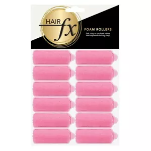 Hair FX Classic Foam Rollers 20mm Small - Pink 12pk- Hair Salon Quality - Picture 1 of 4