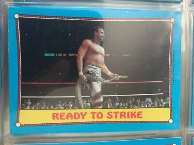 Lot of 6 Jake “The Snake” Roberts 1987 WWF Topps wrestling cards  - Image 1 of 4