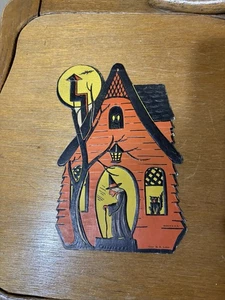Decoración Casa Embrujada Vintage Años 50 Halloween H. E. Luhrs En Relieve. - Imagen 1 de 4