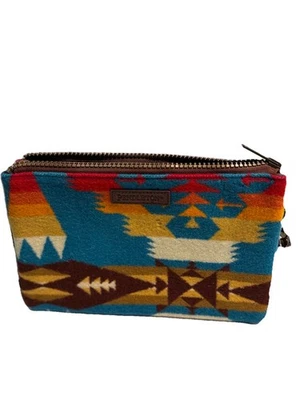 Bolso sin asas bandolera de lana PENDLETON bolsa con cremallera suroeste azteca tribal caballo tirar Foto 1 de 4