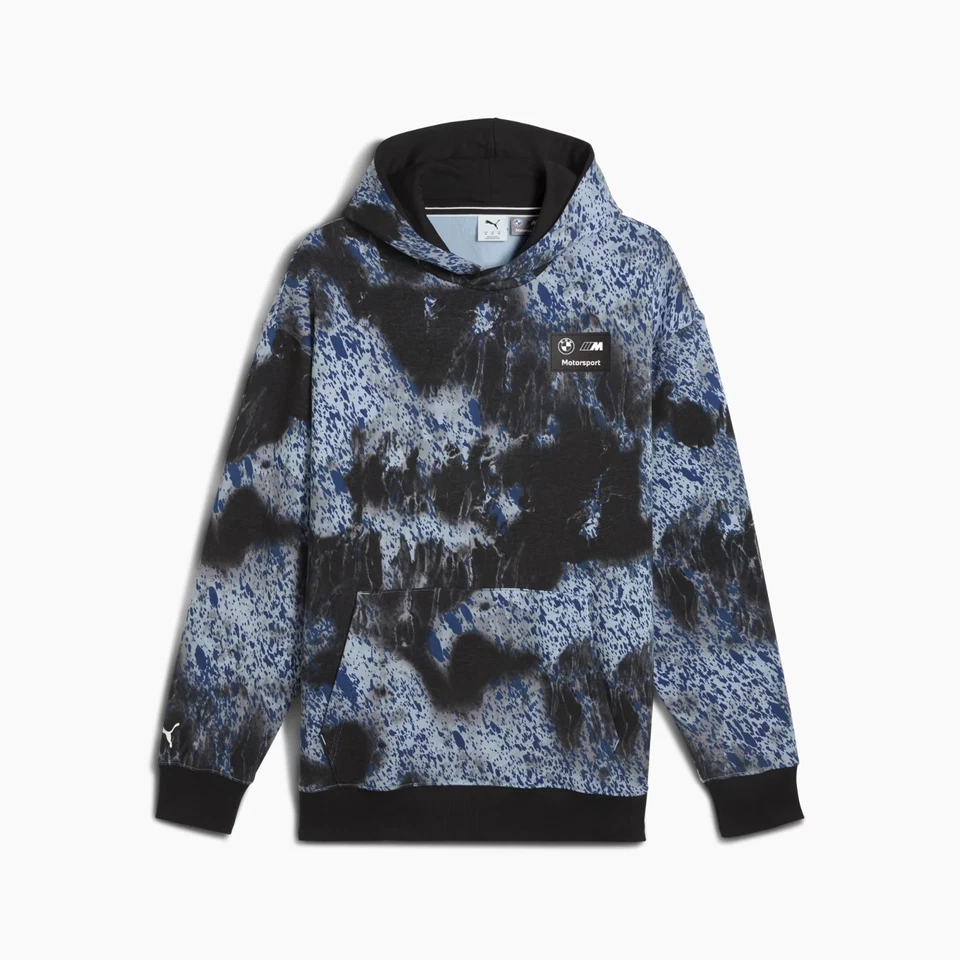 Puma BMW M Motorsport Color Splash Hoodie Mens Large Black Blue 630749-01