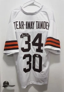 Maglia CLEO MILLER GREG PRUITT firmata Browns "Tearaway Tandem" e foto 8x10 JSA - Foto 1 di 12
