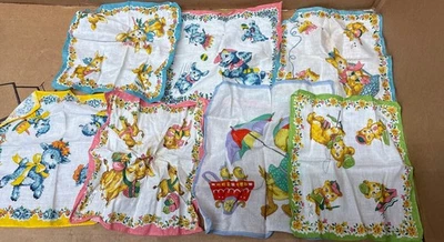 Vintage 7 Lot  1950’s Children’s Kids Hankie Handkerchief Some Unused Original - Image 1 of 4