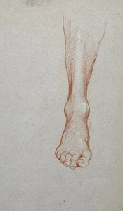 Hermann Schneider - Estudio/Esbozo De Un Pie - Dibujo De Pie 1900 - Bild 1 von 1