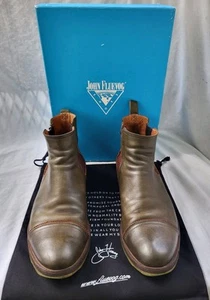 John Fluevog Guardian Angel Nathan Avocado Boots US 11.5 W/ Box & Custom Bag - Picture 1 of 14
