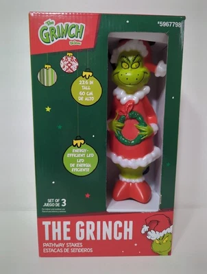 The Grinch Lightshow 3 Markers 5.5 Feet Christmas Pathway Markers Outdoor - Image 1 of 4