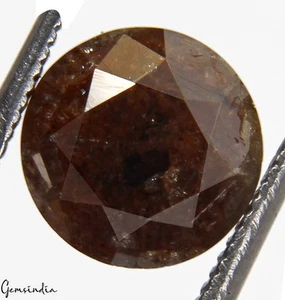 Diamante marrón sal y pimienta natural de 2,52 quilates - diamante suelto de forma redonda raro - Imagen 1 de 7