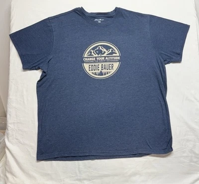 Camiseta Eddie Bauer "Change Your Altitude", Hombre 2XL Azul Foto 1 de 2