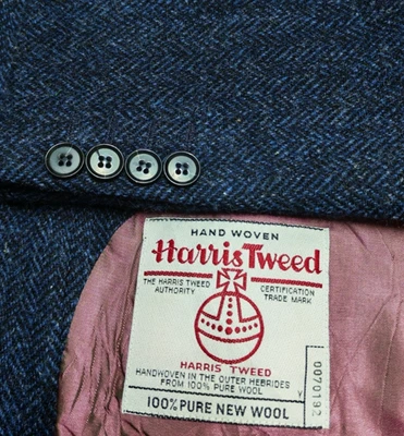 Vintage Harris Tweed pure wool classic handwoven hunting jacket blazer 44R 44L - Image 1 of 4