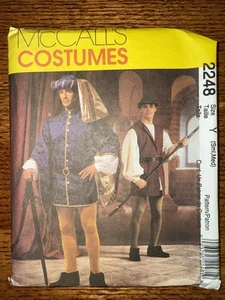 McCall's 2248 Men's Renaissance Costume Jacket Shirt Hat Vest Leggings Belt S, M - Picture 1 of 2
