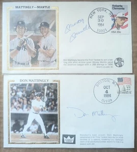 Mickey Mantle & Don Mattingly Autographed Cache's (Galasso '84, CCS '86) HOF NYY - Picture 1 of 7