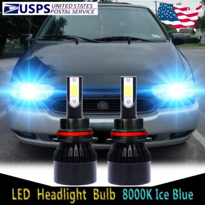 For Nissan Quest 1996 1997 1998 1999 - 2X 9007 LED Headlight Bulb Hi/Lo Beam C9L - Image 1 of 4