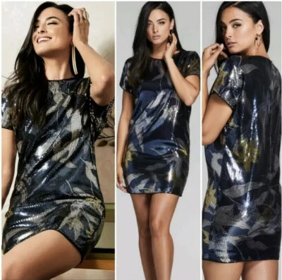 🌿🖤 VESTIDO CAMISERO CON LENTEJUELAS GUESS BY MARCIANO LILY LOVE TALLA XS Foto 1 de 4