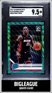 2019-20 Optic Kendrick Nunn ROOKIE GREEN WAVE PRIZM SGC 9.5 MINT+ Heat #193 - Picture 1 of 3