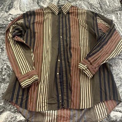 Camisa Salty Dog Gant Para Hombres XL Abotonada Años 90 Rayas Grunge De Colección Roja Negra Foto 1 de 4