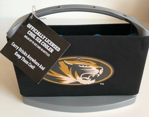 Missouri Tigers NCAA Cool Six Cooler Holds Six Pack Cans Bottles Cover