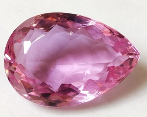 AAA+ großer rosa Kunzit 73,85 ct Birne facettierter Schliff lose Edelstein Geschenk für Frauen - Bild 1 von 6