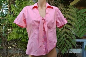 Coral PINK Top Knot Front Size 16 RRP$49.99 NEW Rockmans. Stretch Fabric - Picture 1 of 1