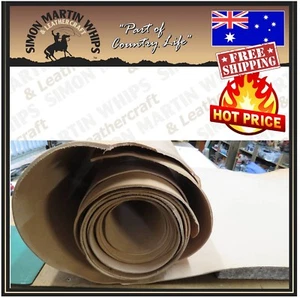 Vegetable Tanned Tooling Leather Double Shoulder Natural Belt Wallet Bag Hide - Foto 1 di 6