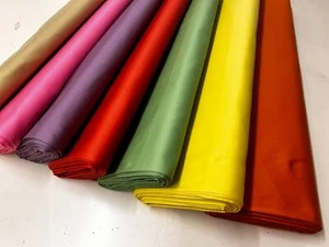Plain cotton satin fabric premium quality material 145 cms wide by ROMO Paloma - Picture 1 of 34