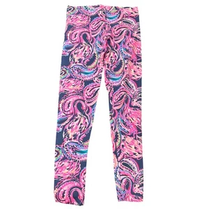 Lilly Pulitzer Girls Paisley Print Leggings L 8/10 "Flock to the Top" - Picture 1 of 3