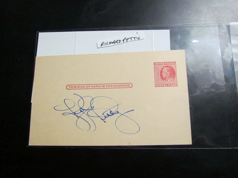 Kyle Petty Signed Postcard JSA Certified Cover