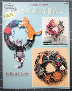 WREATH A RAMA Plastic Canvas Leaflet American School of Needlework # 3153 - Picture 1 of 2