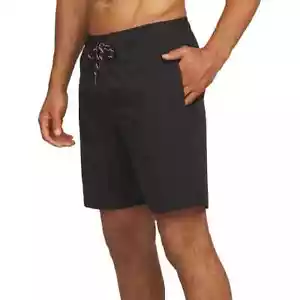 Lands' End Men's Swim Shorts, Black XLarge, UPF 50+, built in brief QuickDry NEW - Picture 1 of 6