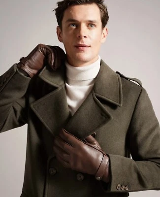 $110 TED BAKER LONDON Alexxs 100% Cuero Ovino Marrón Pantalla Táctil Guante M/L Foto 1 de 4