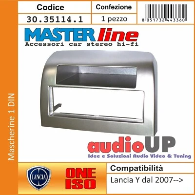 MASCHERINA AUTORADIO UN DIN LANCIA YPSILON DAL 2007 IN POI ADATTATORE UN DIN  - Imagen 1 de 3