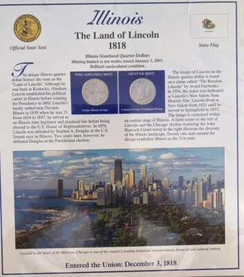 Statehood Quarters Collection  Volume II Illinois - Image 1 of 2