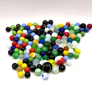 Vintage verschiedene Glasmurmeln Set 100+ gemischte Farben & Designs Sammlerstück 1,5 Pfund - Bild 1 von 9