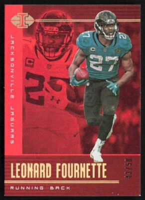 2019 Panini Illusions #16 Leonard Fournette Trophy Collection Red #/50 - Image 1 of 2