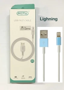 Ladekabel für iPhone 6 iPhone 7 iPhone 8 6s iPhone 11 X iPad Weiß 2M - Bild 1 von 1