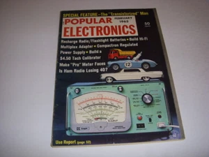 POPULAR ELECTRONICS Magazine, February, 1965, TRANSISTORIZED MAN, HAM RADIO! - Picture 1 of 2