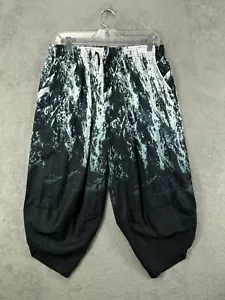 Kimono Montaña Paisaje Estampado Tradicional Japonés Pantalones Sedosos Grandes Ajustados Cortos - Imagen 1 de 14