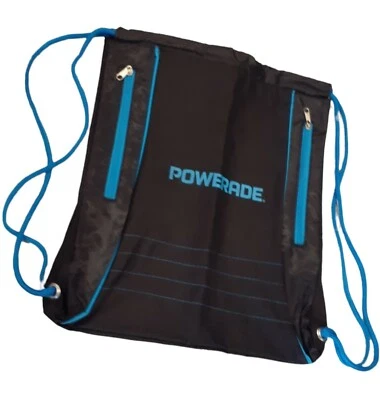 Mochila Powerade Bebida Negra Y Azul Logo Cinch Bag Nueva Publicidad Deporte Foto 1 de 4