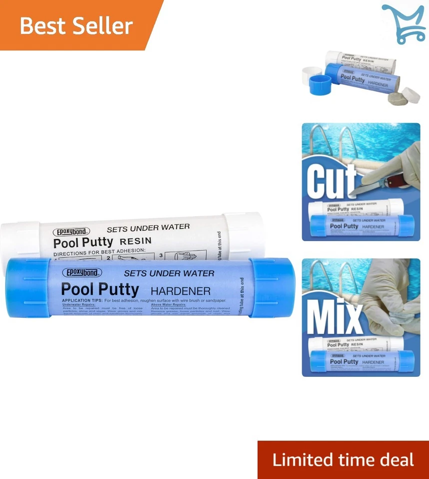 Epoxybond Pool Putty Atlas Minerals White Set of 2 0530318