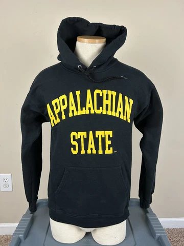 Vintage ASU Appalachian State Sweatshirt Hoodie Black Adult Size S Cover