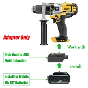1 Adapter for Makita 18V Slider Li-ion Battery to Power for DEWALT 20V MAX Tools - Picture 1 of 6
