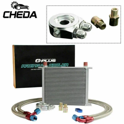 Motor AN10 de 30 filas apto para enfriador de aceite universal de aluminio + kit adaptador de filtro Foto 1 de 4