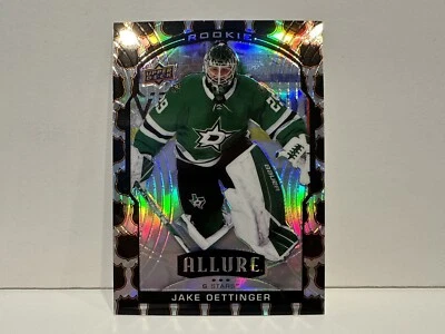 2020-21 Upper Deck Allure 1945 NHL Shield /45 Jake Oettinger #91 Rookie RC Stars - Image 1 of 4